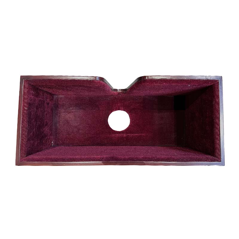 Music Cello Wooden Stand Burgundy Velvet Plush Cushions (LCS03)