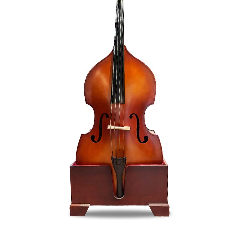 Music Bass Wooden Stand Burgundy Velvet Plush Cushions (LCS06)