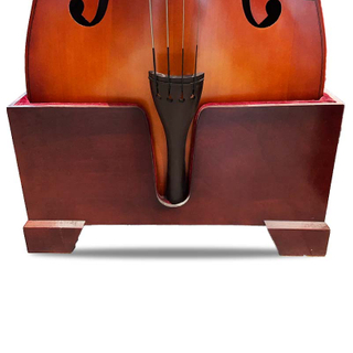 Music Bass Wooden Stand Burgundy Velvet Plush Cushions (LCS06)