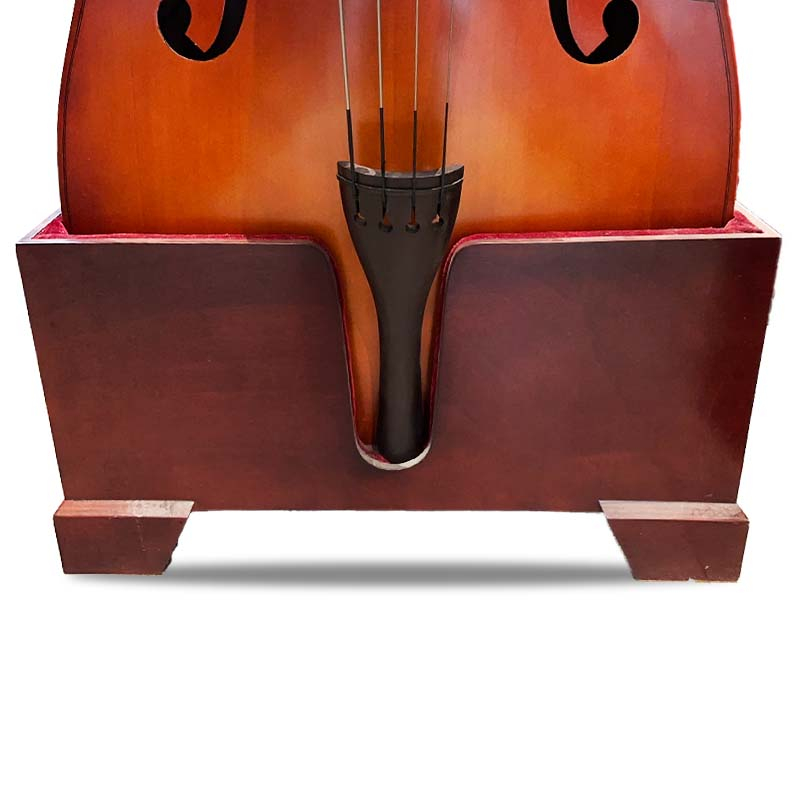 Music Bass Wooden Stand Burgundy Velvet Plush Cushions (LCS06)