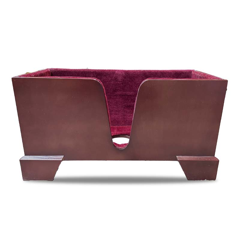 Music Cello Wooden Stand Burgundy Velvet Plush Cushions (LCS03)
