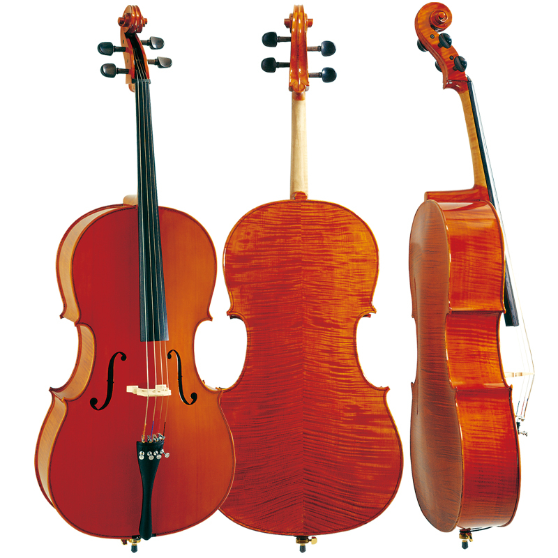 Entirely Hand-Craved From Solid Tonewoods; Spruce Top with Genuine Hand-Inlaid Purfling Cello (LC017)