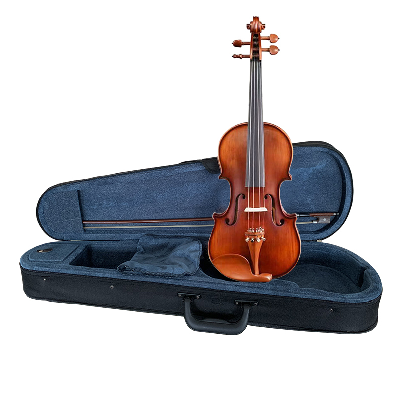 Solid Spruce Top and Solid Maple Back Carved by the high-tec CNC Machine Student Violin (LV412DBAG)