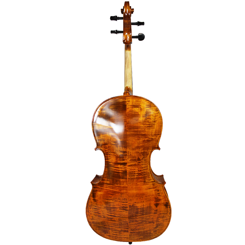 Flamed solid wood hand craft & hand varnished Cello (LC016)