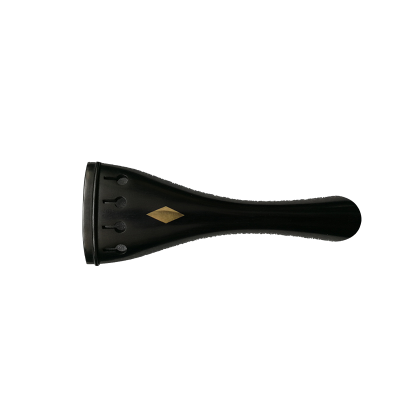 VERB38 EBONY ROUND RHOMBUS BRASS TAILPIECE