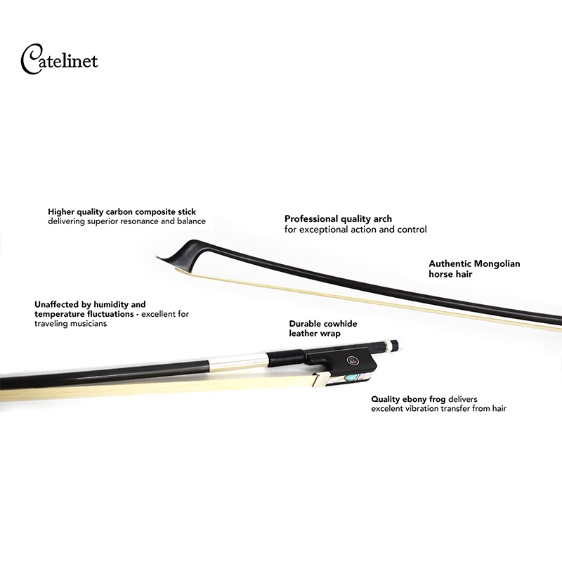  Pure Carbon Fiber Cello Bow (LBCC45)