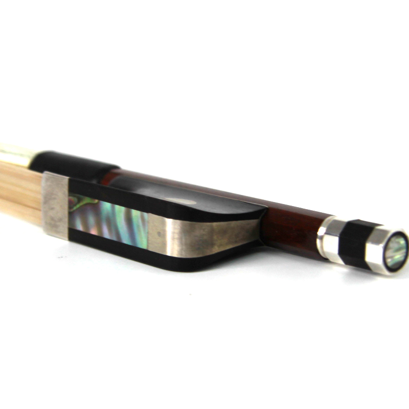 Pernambuco Viola Bow of Sterling-silver mounted full line (LBVAW58)