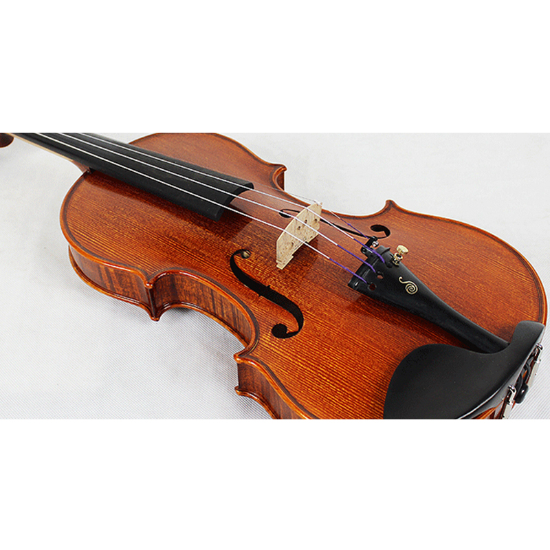 ONE PIECE HIGHLY&Solid Wood Carved Spruce Top, Highly Flamed One Piece Maple Back Viola (LV018OP)