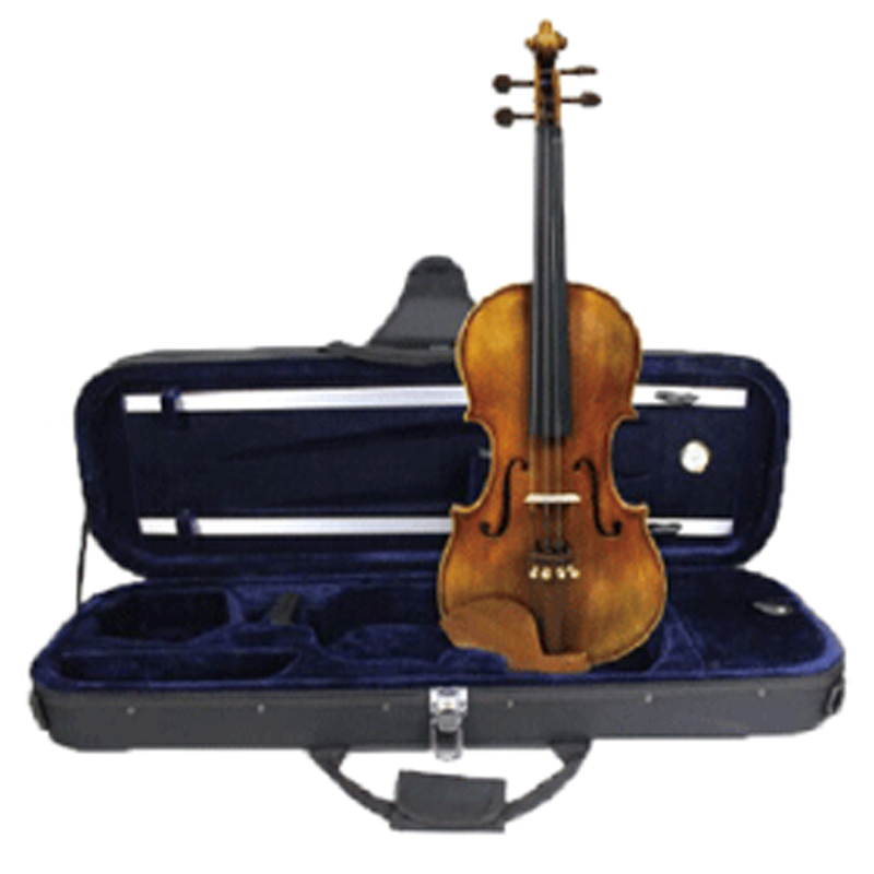 Carved Solid Wood Spruce Top and Lightly-Flamed Maple Back & Sides Antique Flamed Solid Viola (LV014YA)