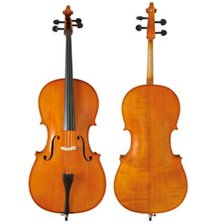 Laminated Top and Back, Ebony Fingerboard, Maple Black-Dyed Pegs Solid Cello (LC012)