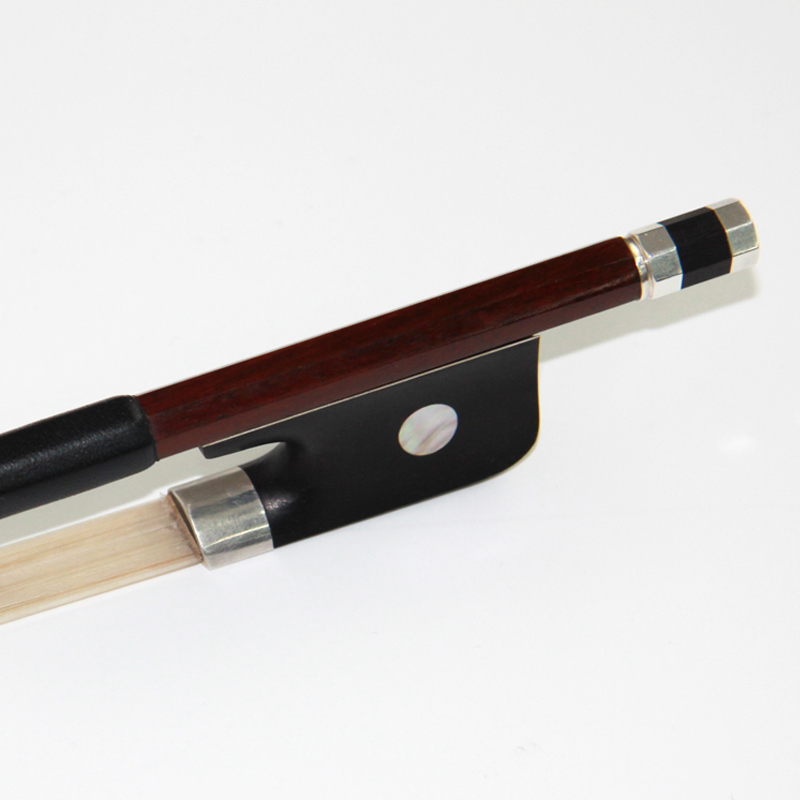 Pernambuco Viola Bow of Sterling-silver mounted full line (LBVAW58)