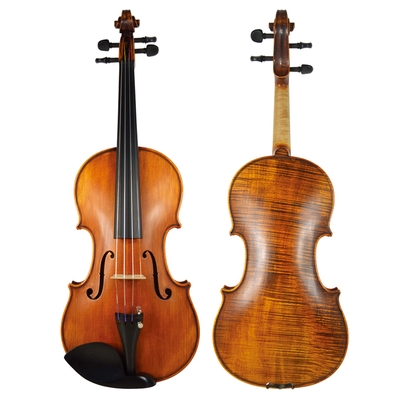  Fully Flame One-Piece Back Handcarved and Hand Varnish European Tone Wood Violin LV420