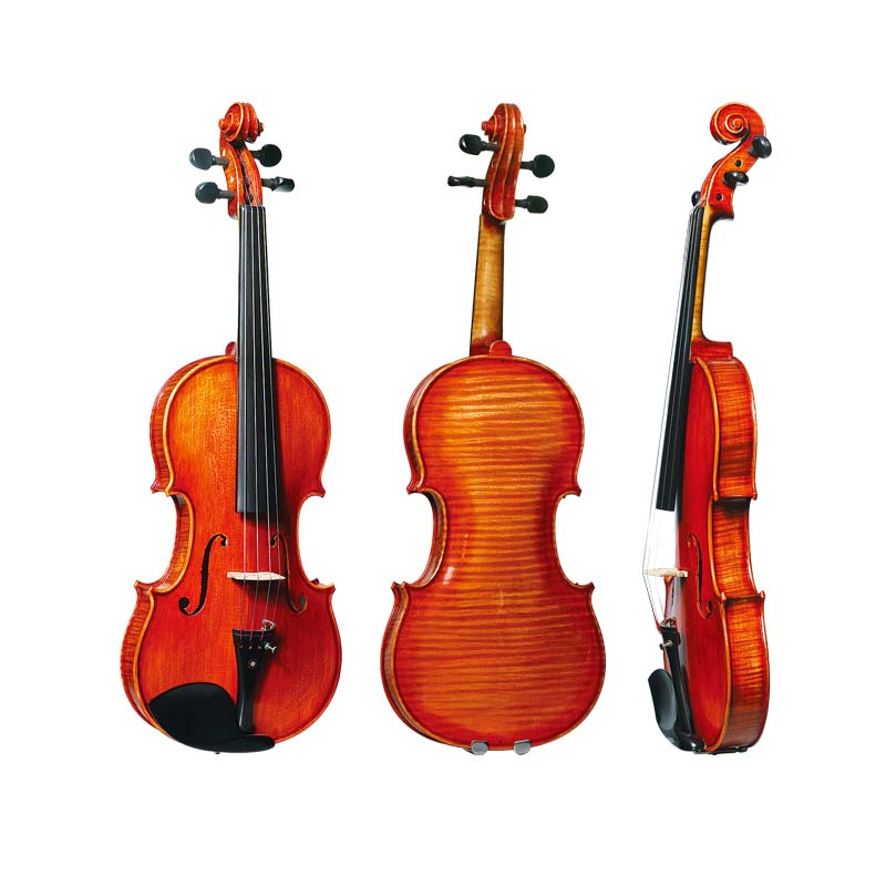 Selected Flamed One Piece Back Tone Wood Violin Hand-craved By Master Luthier Hand-brushed By Oil-varnished Perfession(LV622CH)