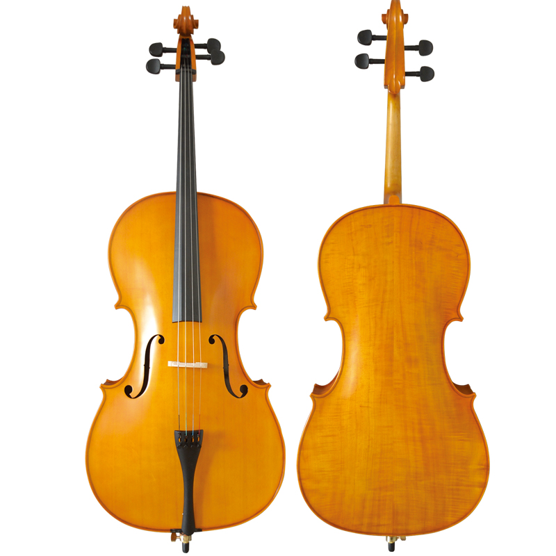 Carved Spruce Solid Top, Maple Solid Back & Side Boxwood Accesssories Cello (L014)