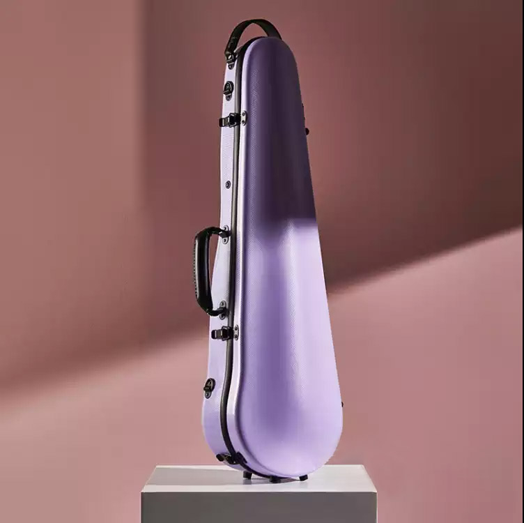 Hydrographics carbon fiber shaped violin case LCVC40H