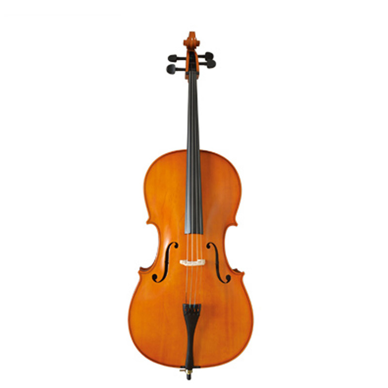 Laminated Top and Back, Ebony Fingerboard, Maple Black-Dyed Pegs Solid Cello (LC012)